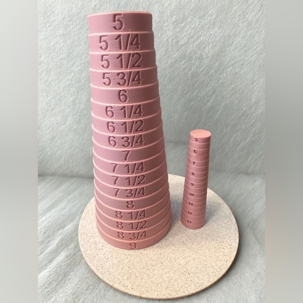 3D Printed Ring and Bracelet Sizer